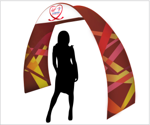 gate display tension fabric
