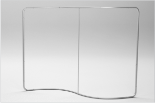serpentine display tension fabric structura montata