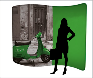 serpentine display tension fabric