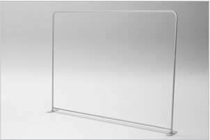 wall display tension fabric structura montata